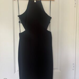 Elegant Black Halter Dress